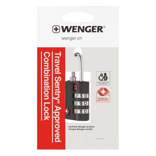 Εικόνα της Κλειδαριά Αποσκευών Wenger 6x3x1cm Black 604563