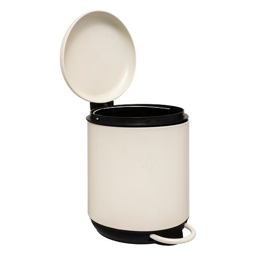 Εικόνα της Καλαθάκι Μπάνιου 5Five Duo Μεταλλικό Soft Close 5lt Ivory 200170A