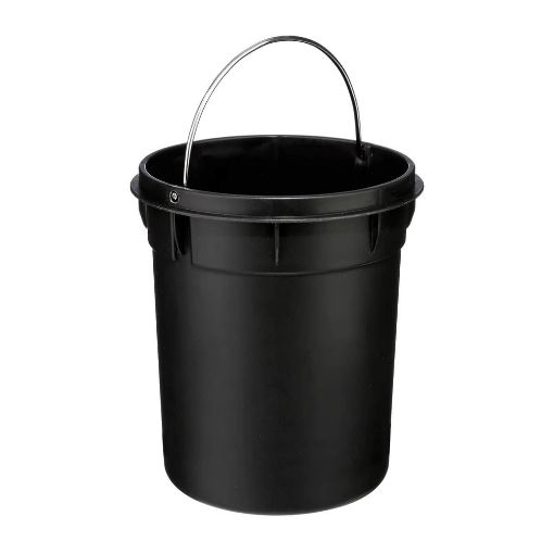 Εικόνα της Καλαθάκι Μπάνιου 5Five Colorama Μεταλλικό 3lt Black 105613
