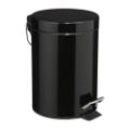 Εικόνα της Καλαθάκι Μπάνιου 5Five Colorama Μεταλλικό 3lt Black 105613
