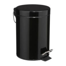 Εικόνα της Καλαθάκι Μπάνιου 5Five Colorama Μεταλλικό 3lt Black 105613