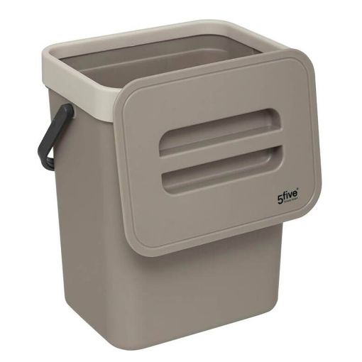 Εικόνα της Καλάθι Απορριμμάτων 5Five Πλαστικό 5Lt Beige 202425