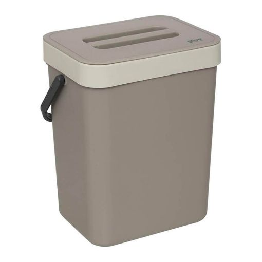 Εικόνα της Καλάθι Απορριμμάτων 5Five Πλαστικό 5Lt Beige 202425