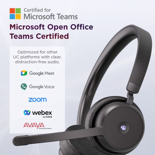 Εικόνα της Headset Lenovo VoIP Wireless (Teams) Black 4XD1M80020