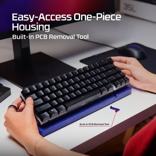 Εικόνα της Πληκτρολόγιο HyperX Origins 2 65% RGB Hot-Swappable Linear Red Switches (US) Black B4QS3AA