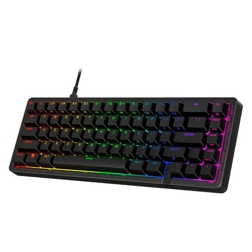 Εικόνα της Πληκτρολόγιο HyperX Origins 2 65% RGB Hot-Swappable Linear Red Switches (US) Black B4QS3AA