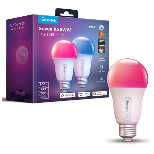 Εικόνα της Govee RGBWW Smart Led Bulbs E27 Wi-Fi/Bluetooth 2τμχ B6004