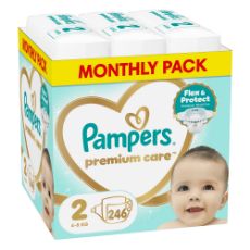 Εικόνα της Πάνες με Αυτοκόλλητο Pampers Premium Care No.2 (4-8kg) Monthly Pack 246τμχ