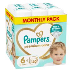 Εικόνα της Πάνες με Αυτοκόλλητο Pampers Premium Care No.6 (13-18kg) Monthly Pack 140τμχ