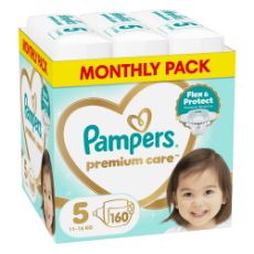 Εικόνα της Πάνες με Αυτοκόλλητο Pampers Premium Care No.5 (11-16kg) Monthly Pack 160τμχ