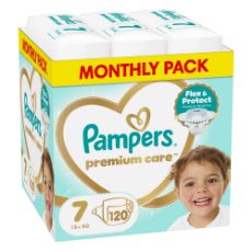 Εικόνα της Πάνες με Αυτοκόλλητο Pampers Premium Care No.7 (15kg+) Monthly Pack 120τμχ