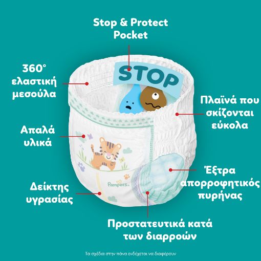 Εικόνα της Πάνες Βρακάκι Pampers Pants No.7 (15kg+) Monthly Pack 128τμχ