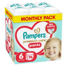 Εικόνα της Πάνες Βρακάκι Pampers Premium Care No.6 (13-19kg) Monthly Pack 96τμχ