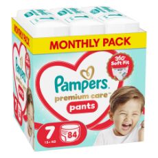 Εικόνα της Πάνες Βρακάκι Pampers Premium Care No.7 (15kg+) Monthly Pack 84τμχ