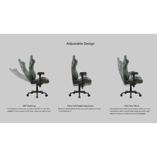 Εικόνα της Gaming Chair Cougar Defensor S Jet Gray F 3MDSFGRB.0001