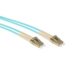 Εικόνα της Καλώδιο Οπτικής Ίνας ACT OM3 LC/LC Duplex 50/125μm UPC με Μεταλλική Επένδυση 50m Light Blue RL3450