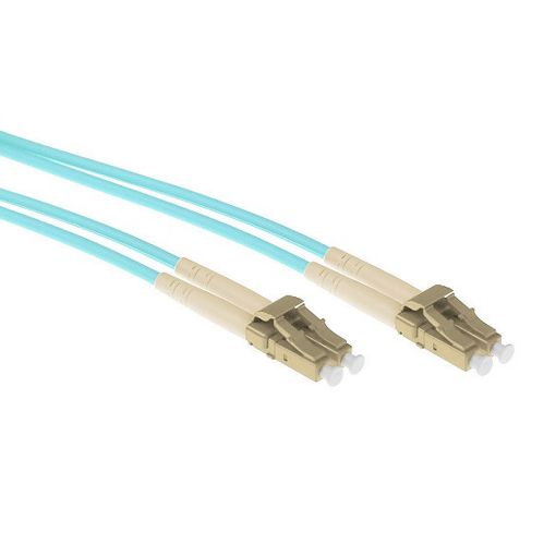 Εικόνα της Καλώδιο Οπτικής Ίνας ACT OM3 LC/LC Duplex 50/125μm UPC με Μεταλλική Επένδυση 2m Light Blue RL3402