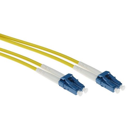 Εικόνα της Καλώδιο Οπτικής Ίνας ACT OS2 LC/LC Duplex 9/125μm UPC με Μεταλλική Επένδυση 0.5m Yellow RL3300