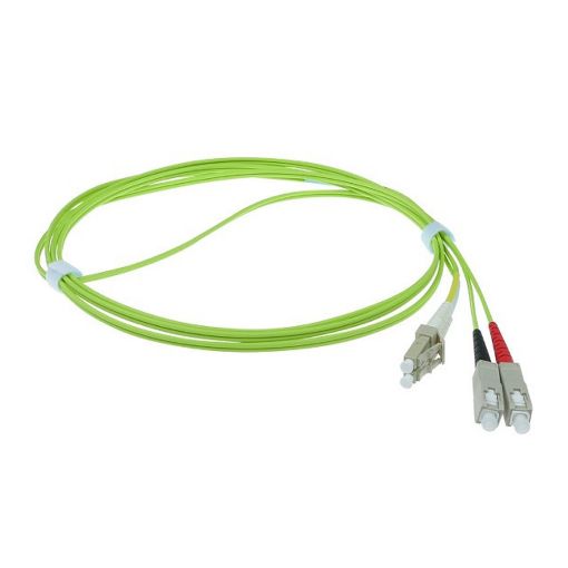 Εικόνα της Καλώδιο Οπτικής Ίνας ACT OM5 LC/SC Duplex 50/125μm UPC 0.5m Lime Green RL5900
