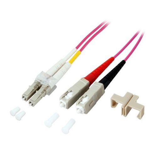 Εικόνα της Καλώδιο Οπτικής Ίνας ProCable OM4 LC/SC Duplex 50/125μm 2m Erika Violet O0323.2
