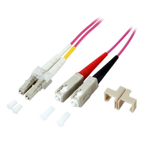 Εικόνα της Καλώδιο Οπτικής Ίνας ProCable OM4 LC/SC Duplex 50/125μm 1m Erika Violet O0323.1