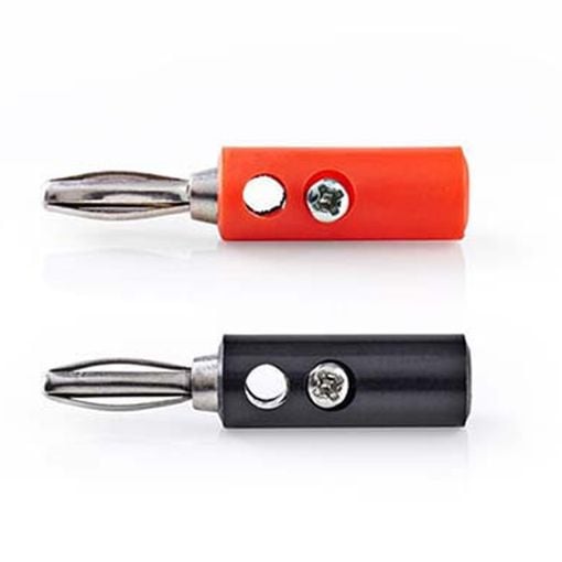 Εικόνα της Nedis Σετ Βύσματα Banana 4.5mm Nickel-Plated 4τμχ Black/Red CAGB26900VA