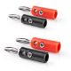 Εικόνα της Nedis Σετ Βύσματα Banana 4.5mm Nickel-Plated 4τμχ Black/Red CAGB26900VA