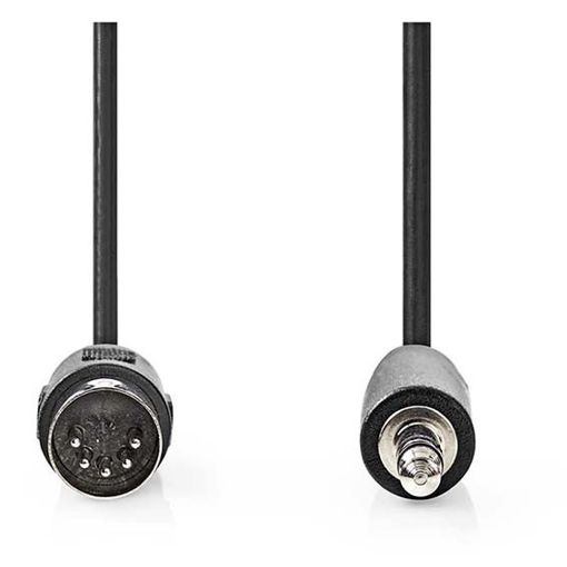 Εικόνα της Καλώδιο Nedis DIN 5-Pin Male to 3.5mm Male Nickel-Plated 1m Black CAGL20100BK10