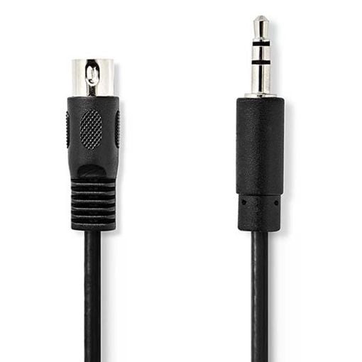 Εικόνα της Καλώδιο Nedis DIN 5-Pin Male to 3.5mm Male Nickel-Plated 1m Black CAGL20100BK10