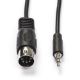 Εικόνα της Καλώδιο Nedis DIN 5-Pin Male to 3.5mm Male Nickel-Plated 1m Black CAGL20100BK10