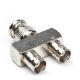 Εικόνα της Adapter Nedis BNC Male to 2x BNC Female Nickel-Plated 10τμχ Silver CVGP01946ME