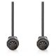 Εικόνα της Καλώδιο Nedis DIN 5-Pin Male to DIN 5-Pin Male Nickel-Plated 1m Black CAGL20000BK10