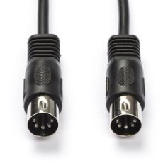 Εικόνα της Καλώδιο Nedis DIN 5-Pin Male to DIN 5-Pin Male Nickel-Plated 1m Black CAGL20000BK10