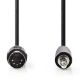 Εικόνα της Καλώδιο Nedis DIN 5-Pin Male to 3.5mm Male Nickel-Plated 2m Black CAGL20100BK20