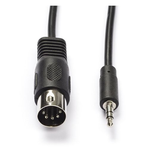 Εικόνα της Καλώδιο Nedis DIN 5-Pin Male to 3.5mm Male Nickel-Plated 2m Black CAGL20100BK20