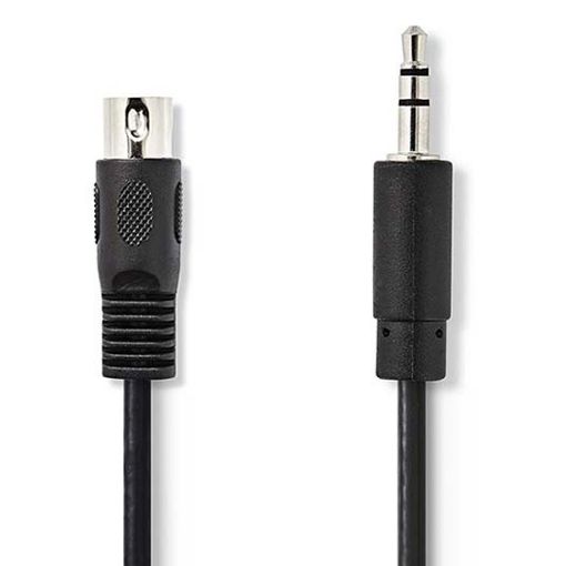 Εικόνα της Καλώδιο Nedis DIN 5-Pin Male to 3.5mm Male Nickel-Plated 2m Black CAGL20100BK20