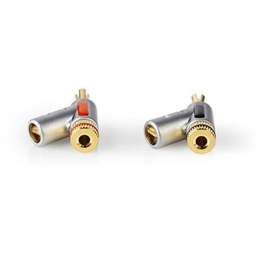 Εικόνα της Nedis Σετ Βύσματα Banana 7.0mm Gold-Plated 2τμχ Silver CAGC26990ME