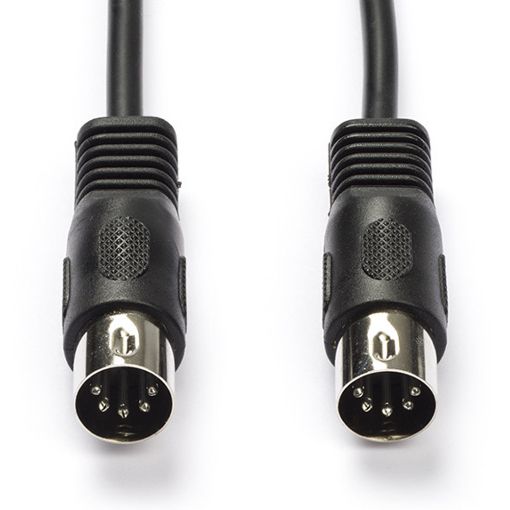 Εικόνα της Καλώδιο Nedis DIN 5-Pin Male to DIN 5-Pin Male Nickel-Plated 3m Black CAGL20000BK30