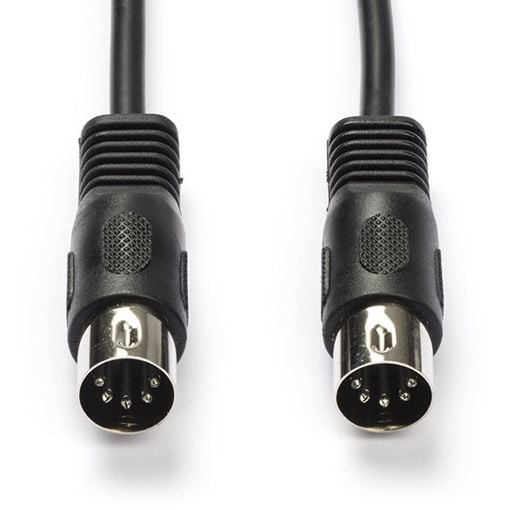 Εικόνα της Καλώδιο Nedis DIN 5-Pin Male to DIN 5-Pin Male Nickel-Plated 2m Black CAGL20000BK20
