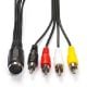 Εικόνα της Καλώδιο Nedis DIN 5-Pin Female to 4x RCA Male Nickel-Plated 0.2m Black CAGL20475BK02