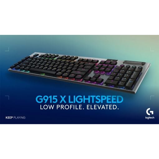 Εικόνα της Πληκτρολόγιο Logitech G G915 X Lightspeed Full RGB Wireless Tactile Switches Black (US) 920-012676