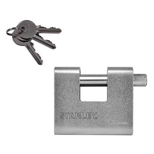 Εικόνα της Stanley Λουκέτο 60mm με 3 Κλειδιά Silver