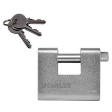 Εικόνα της Stanley Λουκέτο 90mm με 3 Κλειδιά Silver