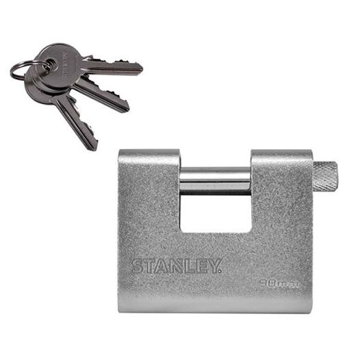 Εικόνα της Stanley Λουκέτο 90mm με 3 Κλειδιά Silver