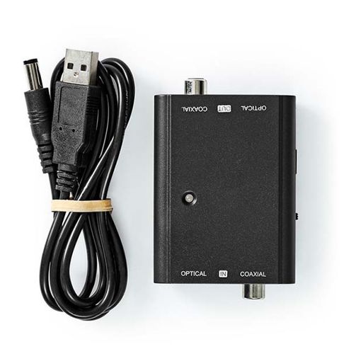 Εικόνα της Digital Audio Converter Nedis RCA/Toslink Female to RCA/Toslink Female Black ACON2507BK