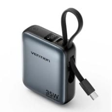 Εικόνα της Power Bank Vention 10000mAh USB-C & Built In USB-C/Lightning Cables 35W Gray FHFH0