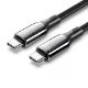 Εικόνα της Καλώδιο Vention Zinc Alloy Type USB-C to USB-C 100W 1.2m Black CTKBAV