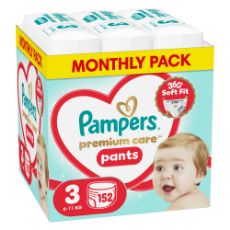 Εικόνα της Πάνες Βρακάκι Pampers Premium Care No.3 (6-11kg) Monthly Pack 152τμχ