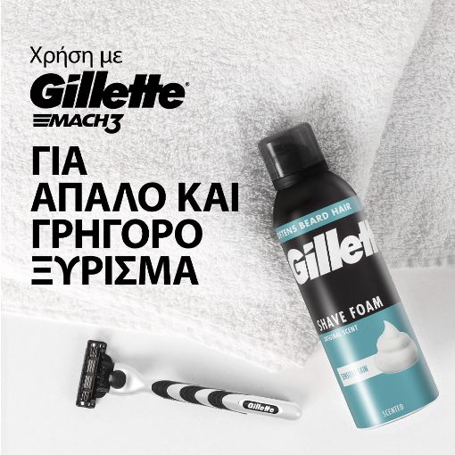 Εικόνα της Αφρός Ξυρίσματος Gillette Classic για Ευαίσθητες Επιδερμίδες 250ml