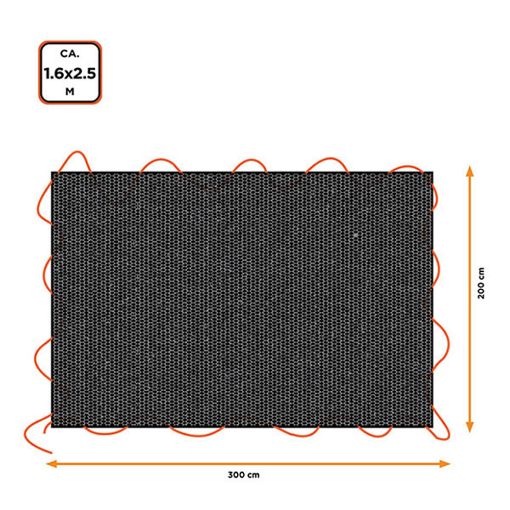 Εικόνα της Μουσαμάς Black & Decker 1.6x2.5m Αδιάβροχο 140g/m² Μαύρο